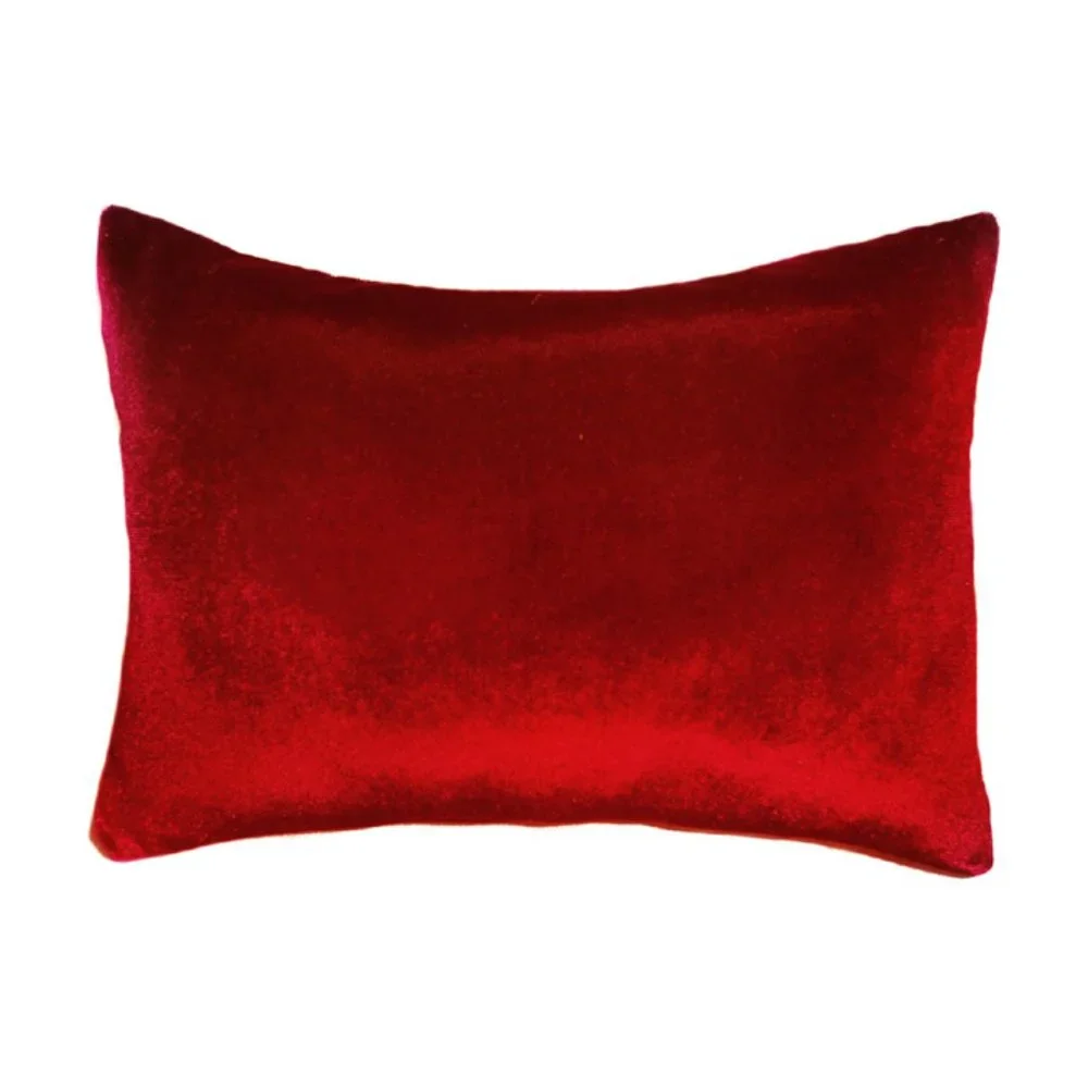 2 Dark Red Velvet Pillows 16x20 inches each. New. Soft